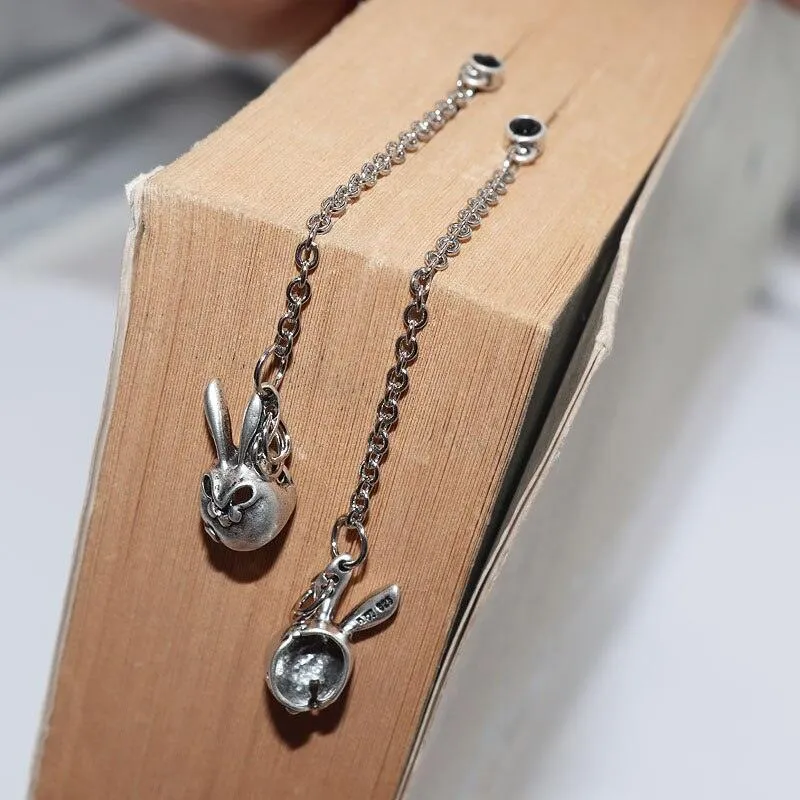 High Quality Metal Satanic Inverted Cross Drop Earrings Devil