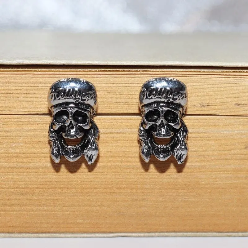 High Quality Metal Satanic Inverted Cross Drop Earrings Devil