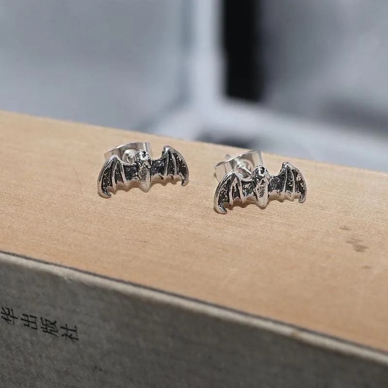 High Quality Metal Satanic Inverted Cross Drop Earrings Devil
