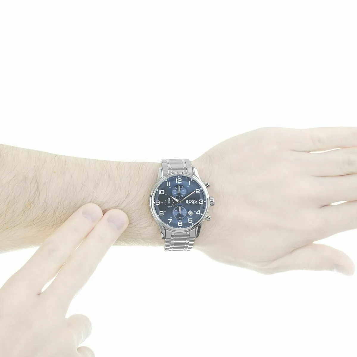 Hugo Boss Aeroliner Chronograph Blue Dial Men's Watch 1513183