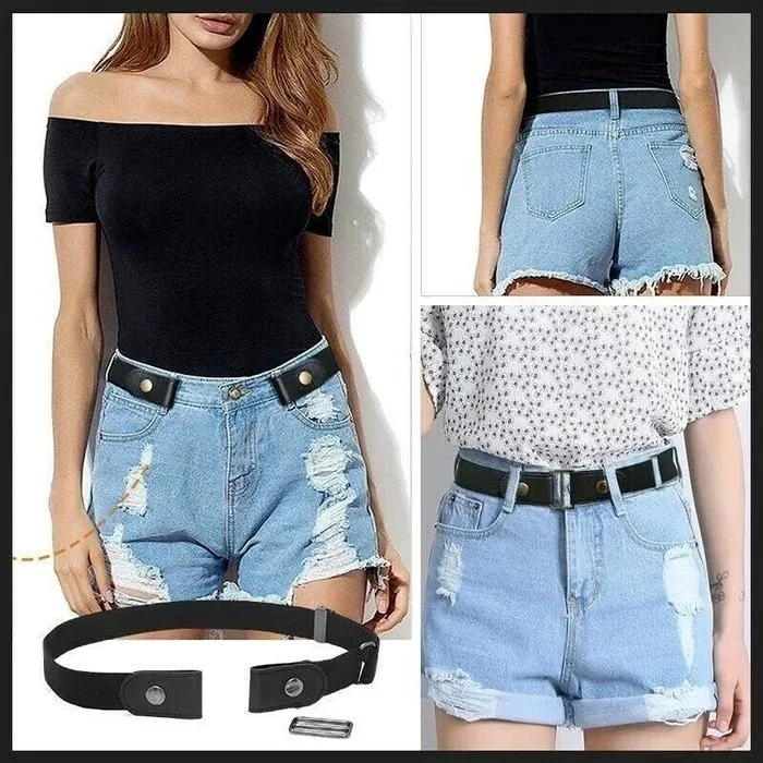 Invisible Elastic Waist Belts - Buckle Stretch Slim Waist Belt For Jean Pants, Dresses, Women/Men