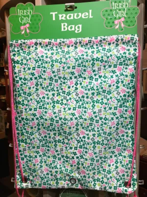 Irish Girl Shamrock Travel Bag and Journal.