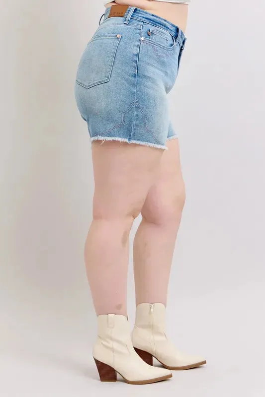 Judy Blue Desert Darling Embroidered Cutoffs