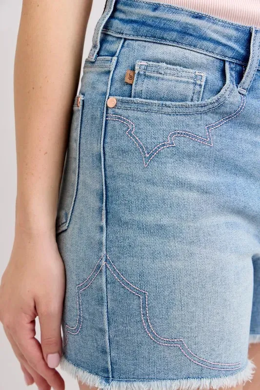 Judy Blue Desert Darling Embroidered Cutoffs