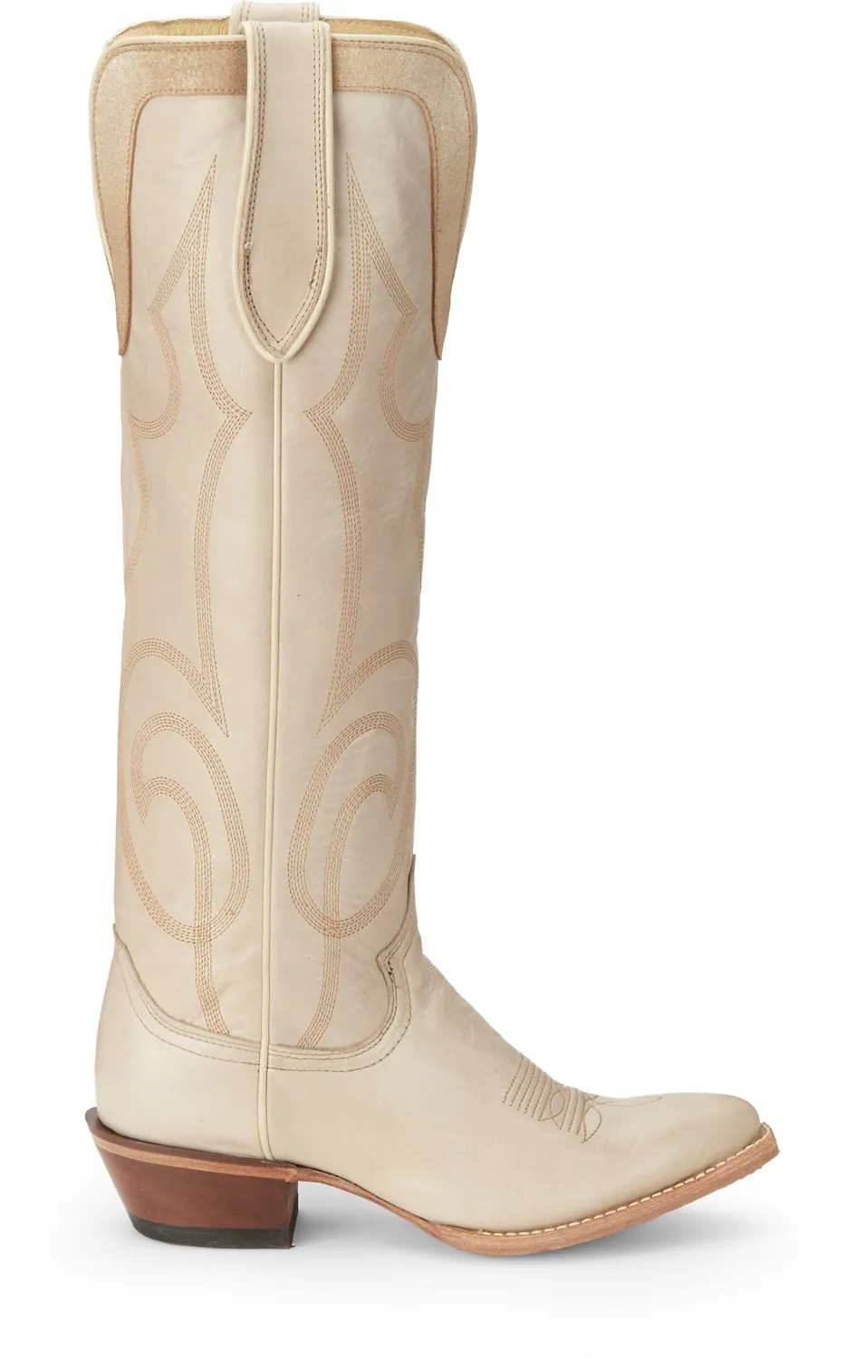 Justin Womens Verlie Vanilla Leather Cowboy Boots 8.5 B