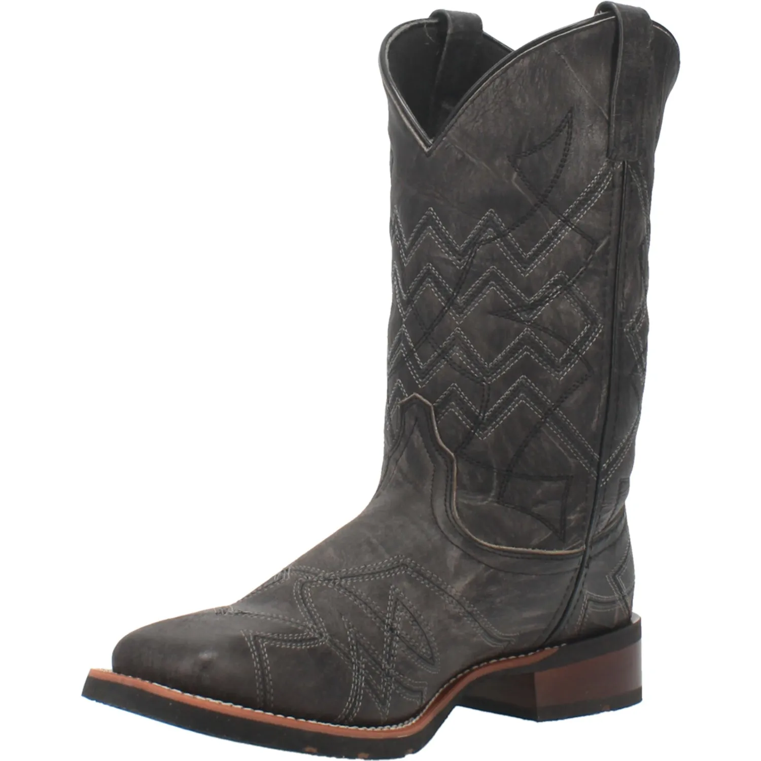 Laredo Mens Axel Cowboy Boots Leather Black 8.5 D