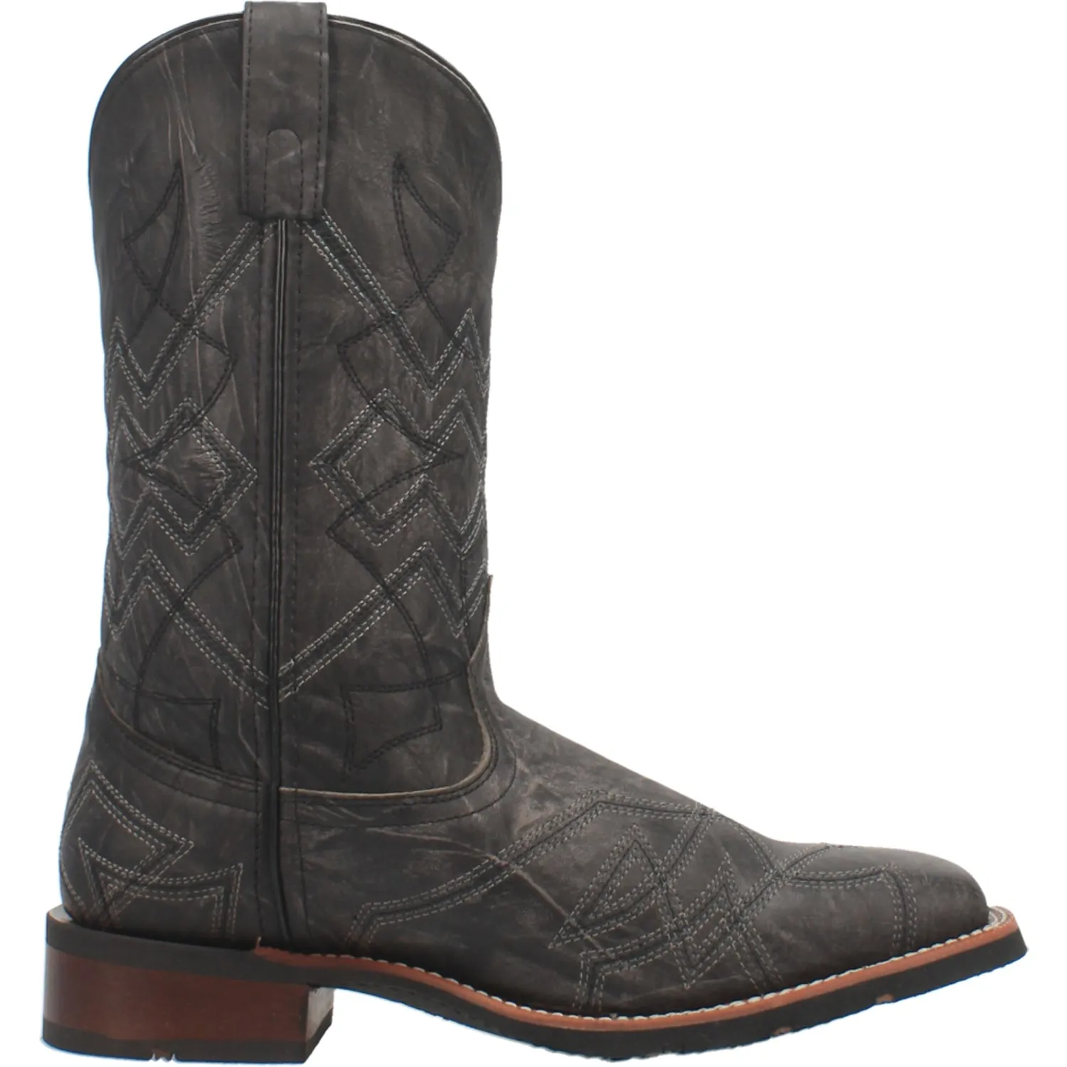 Laredo Mens Axel Cowboy Boots Leather Black 8.5 D