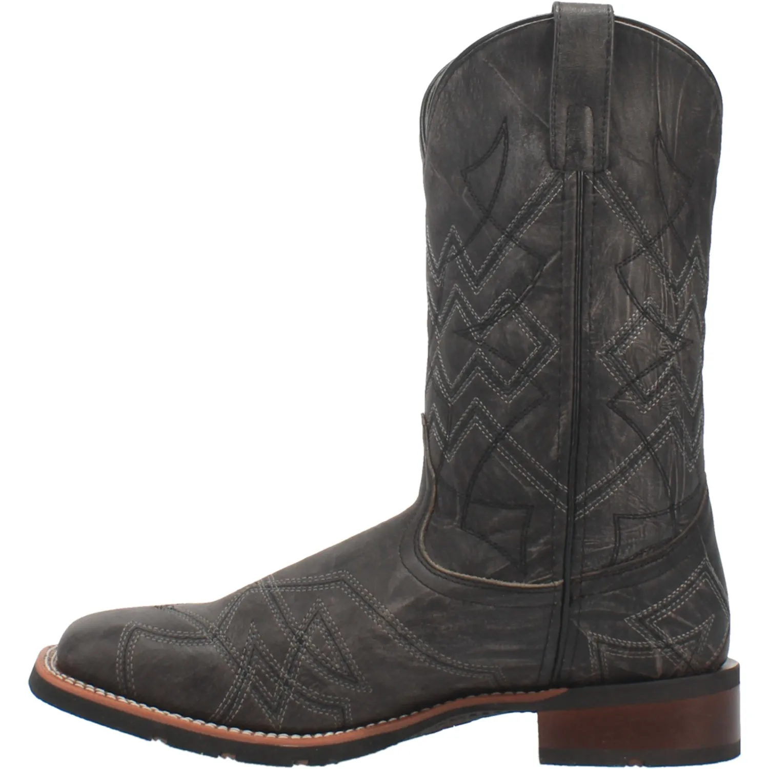 Laredo Mens Axel Cowboy Boots Leather Black 8.5 D