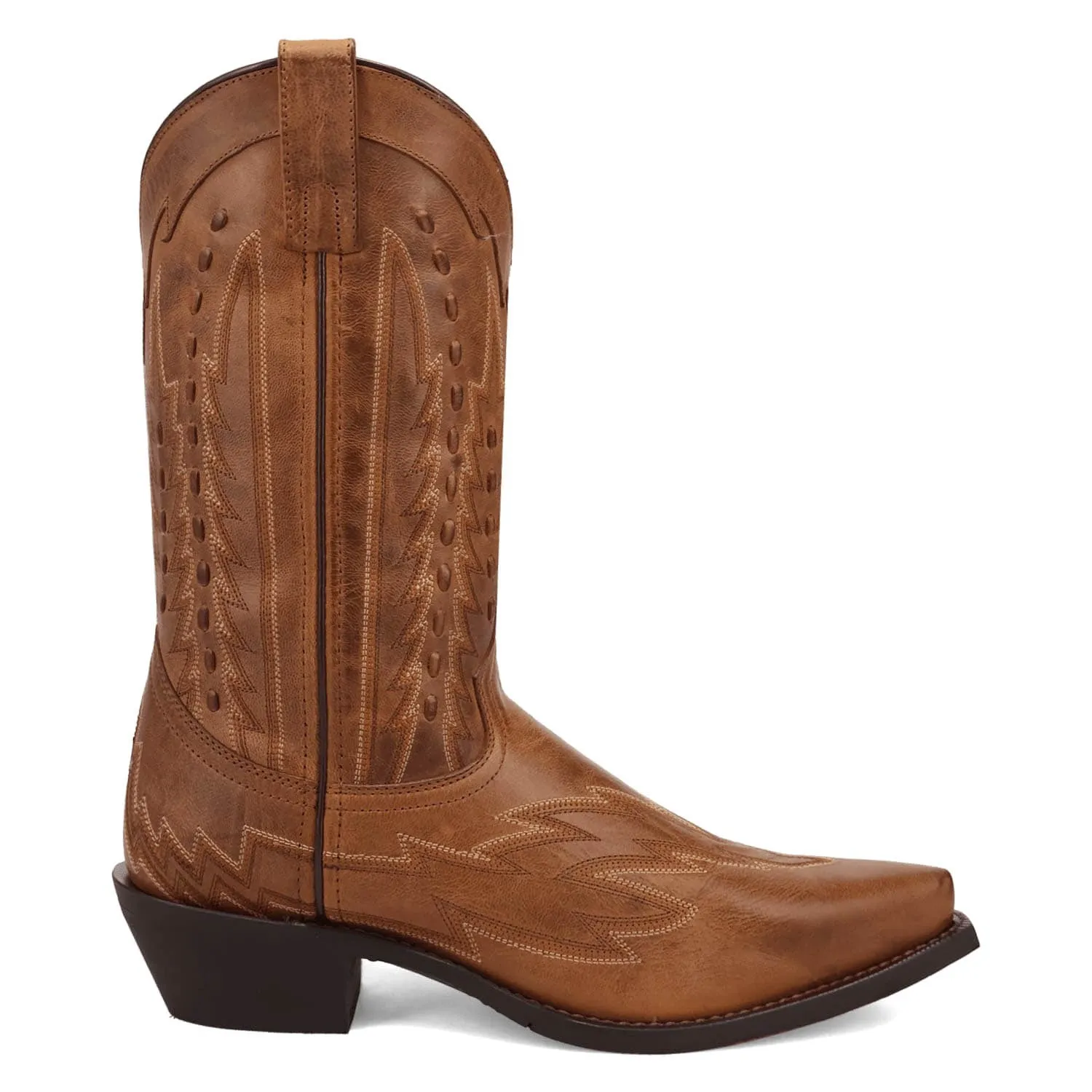 Laredo Mens Silverdale Tan Leather Cowboy Boots