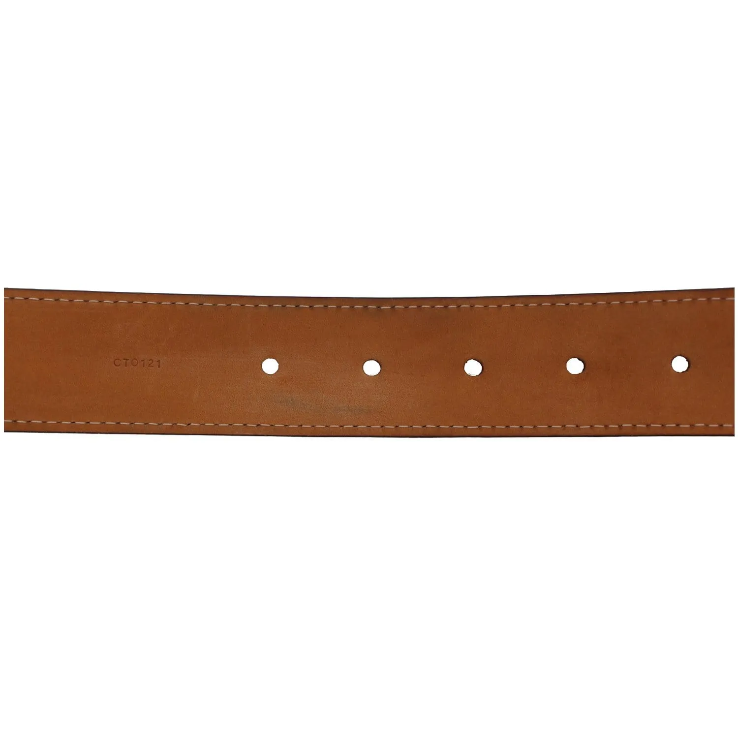 LOUIS VUITTON LV Cut Monogram Canvas Belt Brown Size 80.32