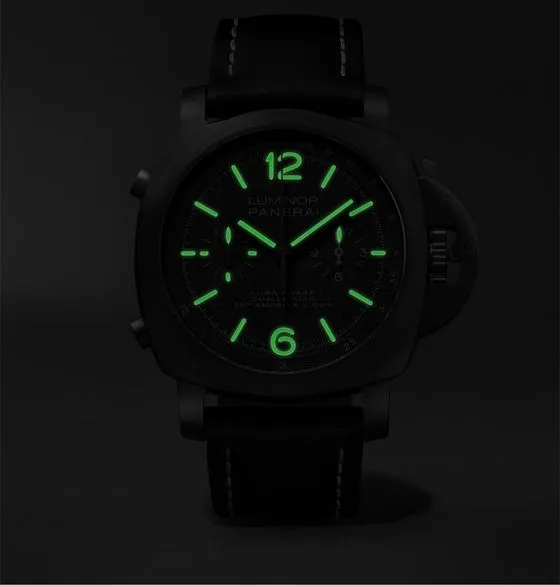 Luminor Luna Rossa Challenger Automatic Flyback Chronograph 44mm Ceramic and Leather Watch