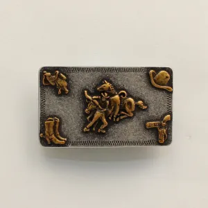 M&F Nocona Rectangle Smooth Edge Steer Wrestling Buckle 37598