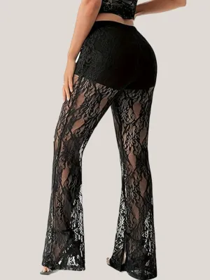 Midnight Rodeo Lace Flare Pants