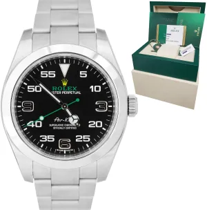MINT Rolex Air-King 40mm Green Black Stainless Steel Arabic 116900 Watch B P