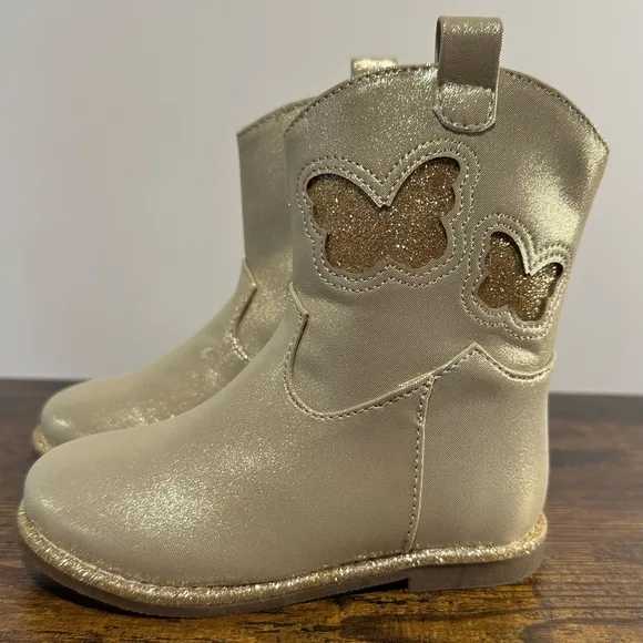 Miss Dynasty Toddler Girls Lil Jossie Rose Gold Cowboy Boots NWT Various…