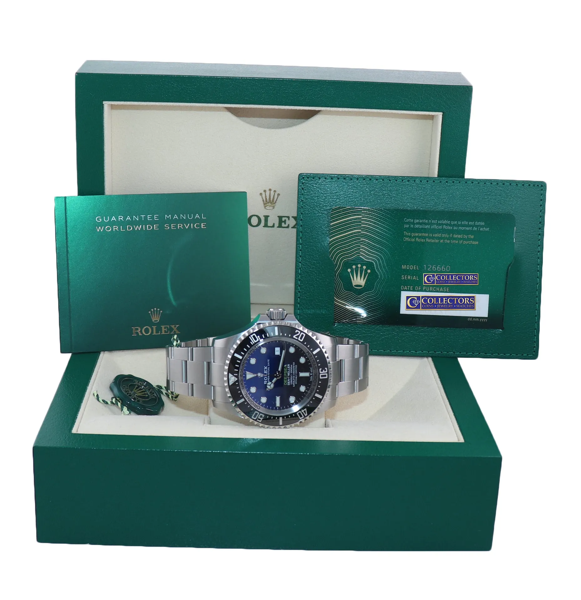 NEW JAN 2021 PAPERS Rolex Sea-Dweller Deepsea Cameron Blue 126660 44mm Watch Box