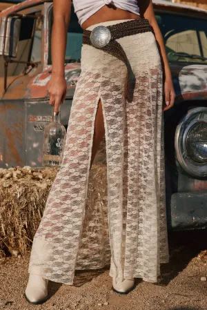 Odessa White Lace Maxi Skirt