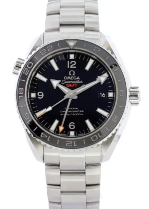 Omega Seamaster Planet Ocean 232.30.44.22.01.001 Co-Axial Gmt With Papers