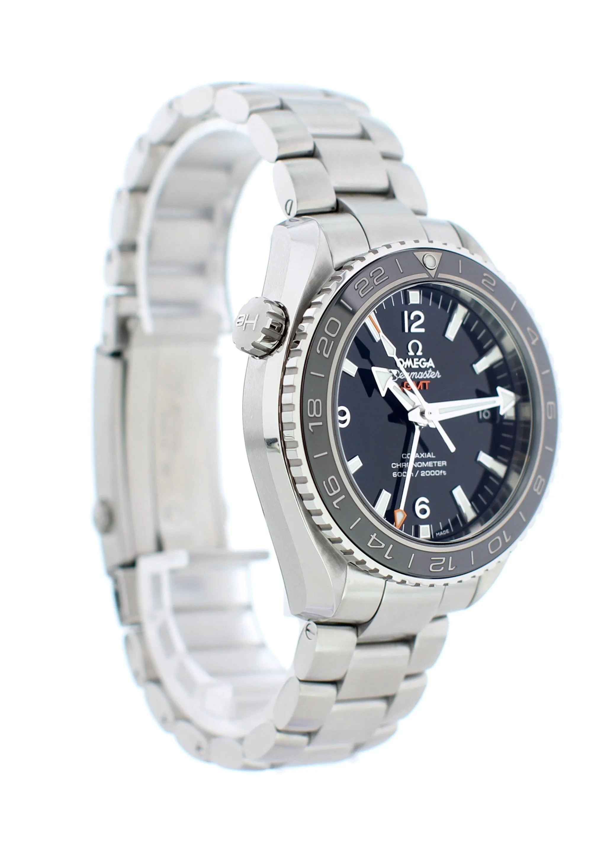 Omega Seamaster Planet Ocean 232.30.44.22.01.001 Co-Axial Gmt With Papers