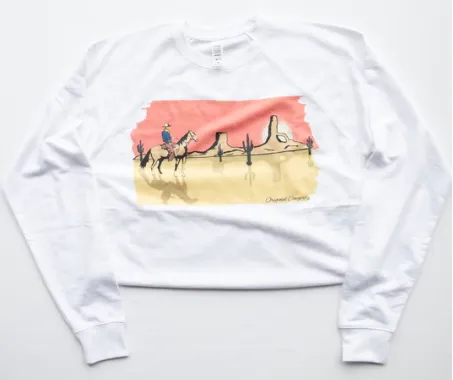 Original Cowgirl Clothing T-Shirts: Pullover Desert Sunrise