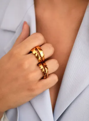 Outhouse   I   OH Hollywood Acuti Ring Brass Gold Accessories  OHAW21RI702
