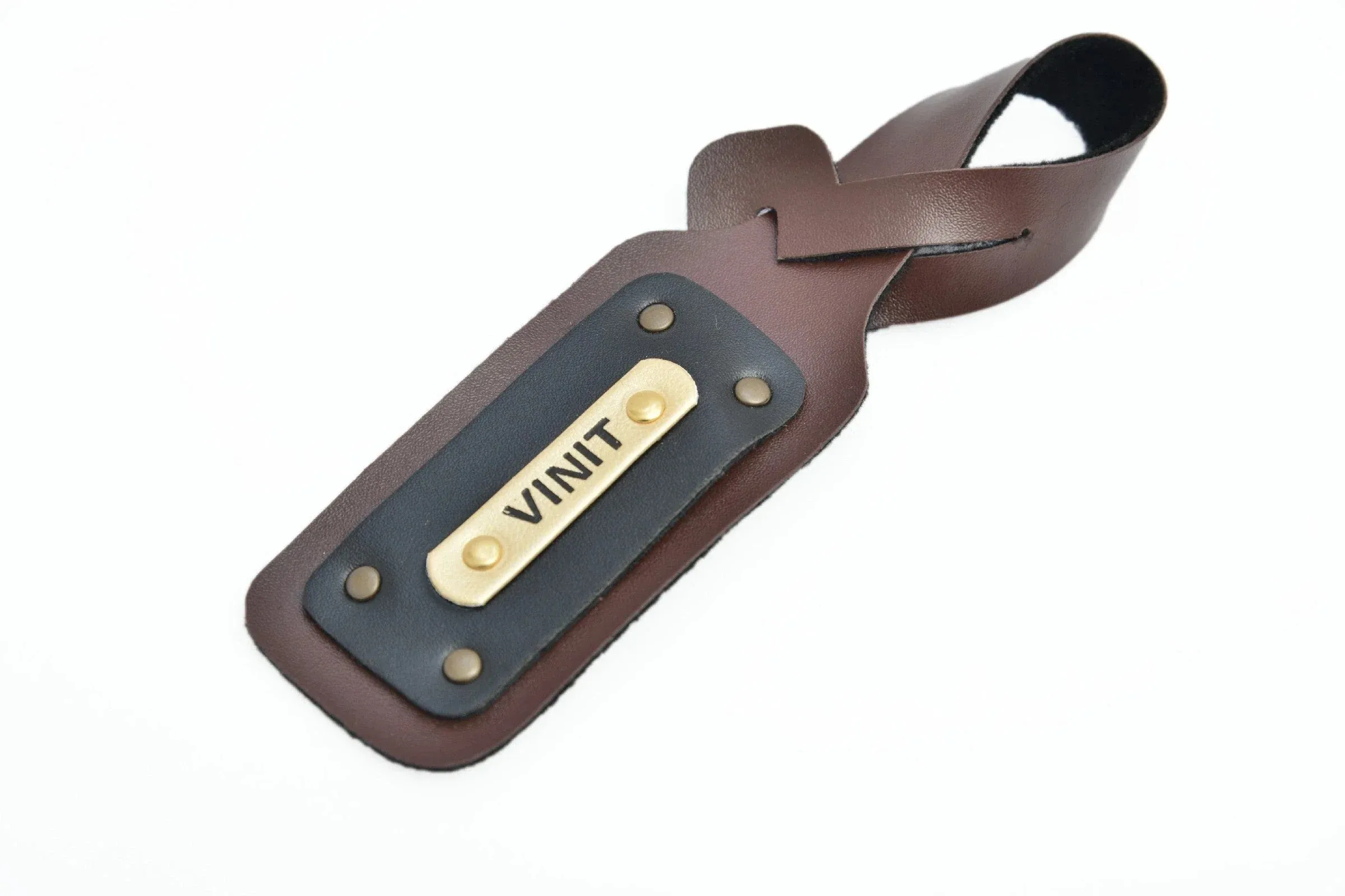 Personalized Luggage Tag - Brown