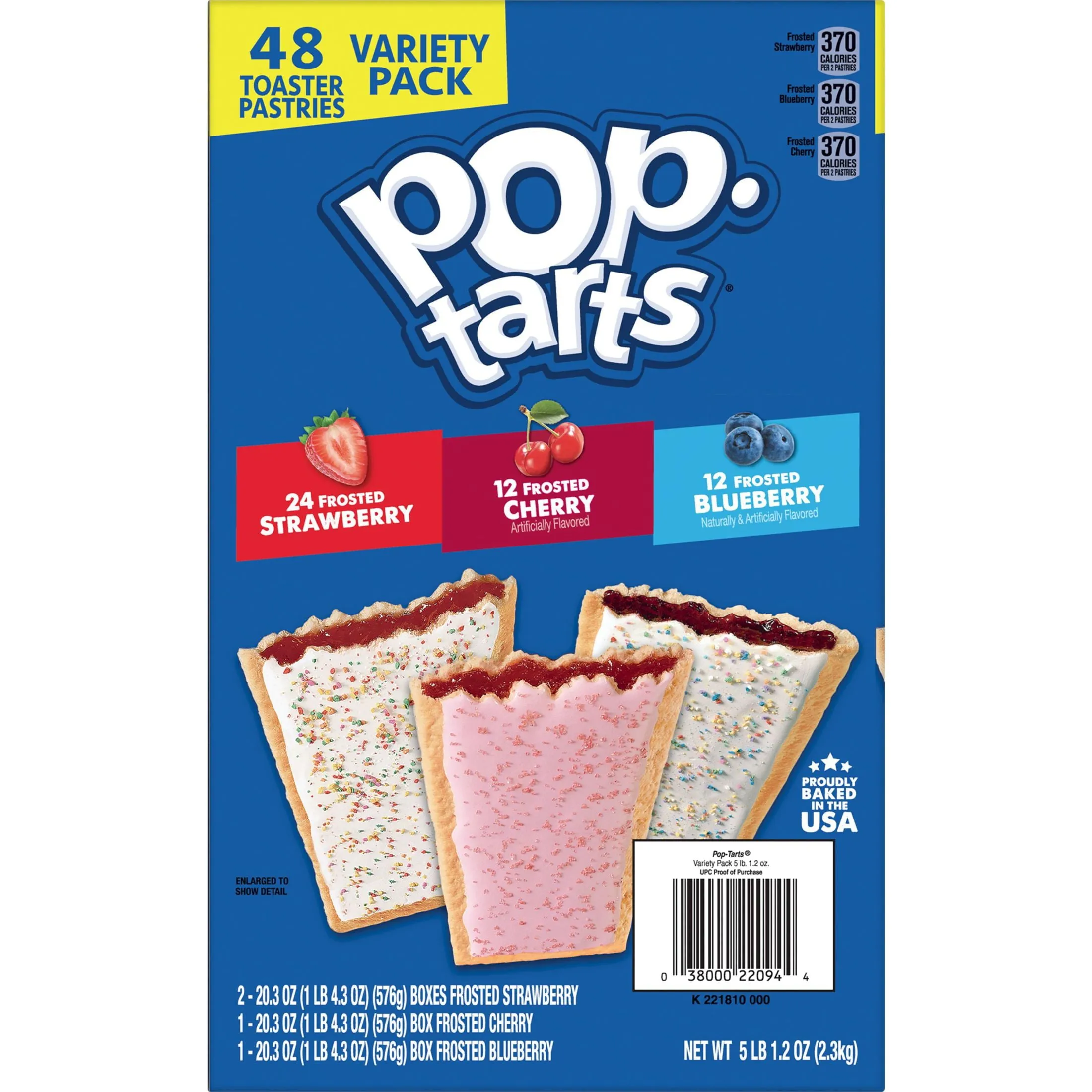Pop Tarts Variety Pack Breakfast Toaster Pastries, 15.23 lb, 48 Count