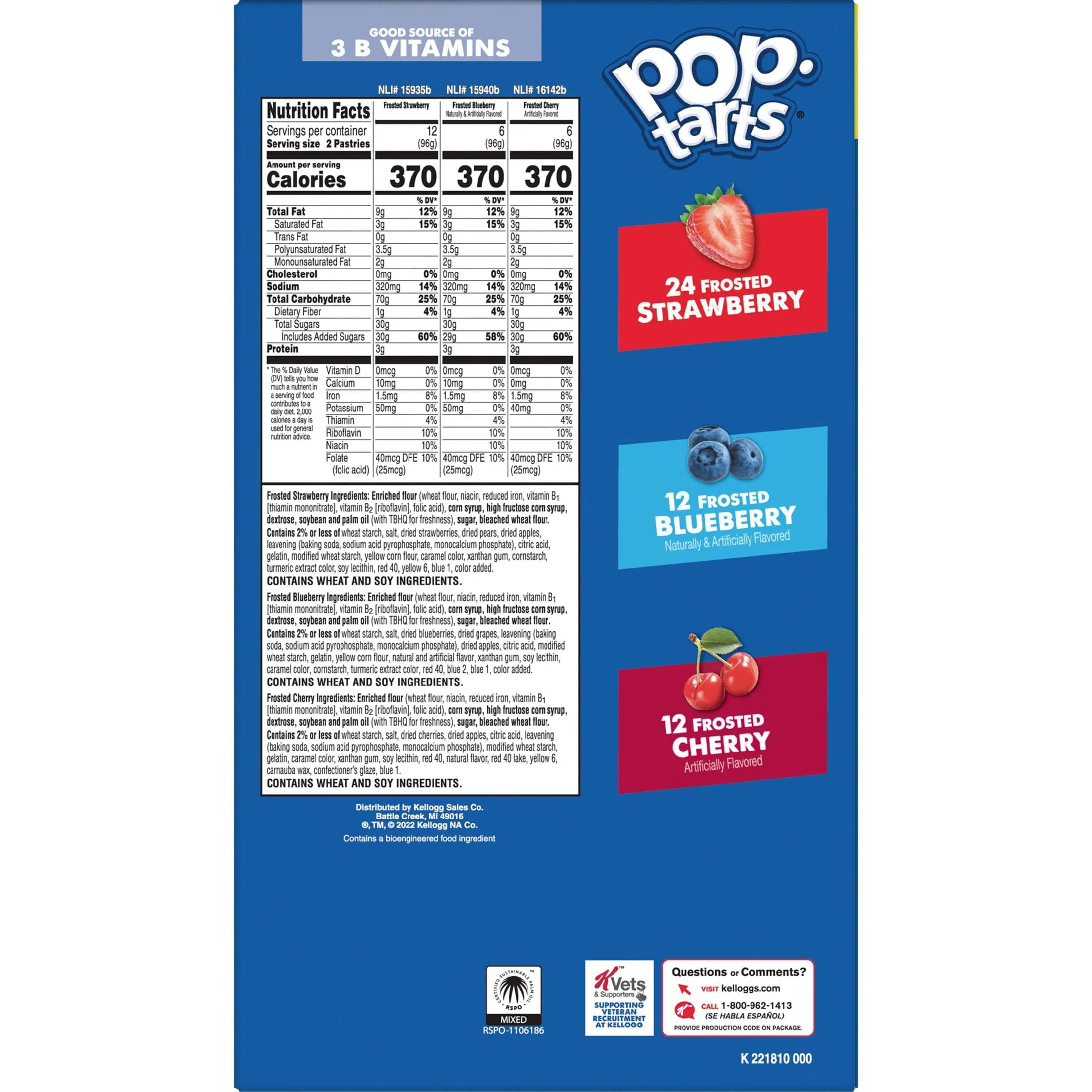 Pop Tarts Variety Pack Breakfast Toaster Pastries, 15.23 lb, 48 Count