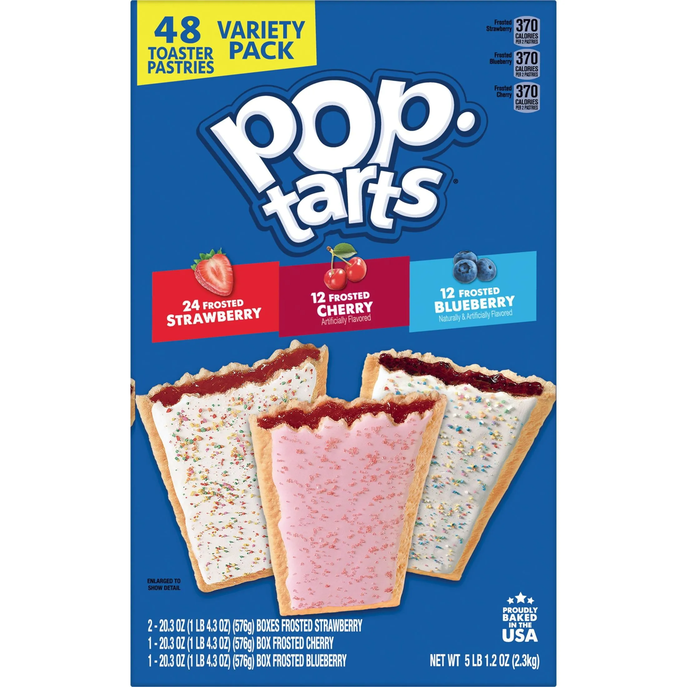 Pop Tarts Variety Pack Breakfast Toaster Pastries, 15.23 lb, 48 Count