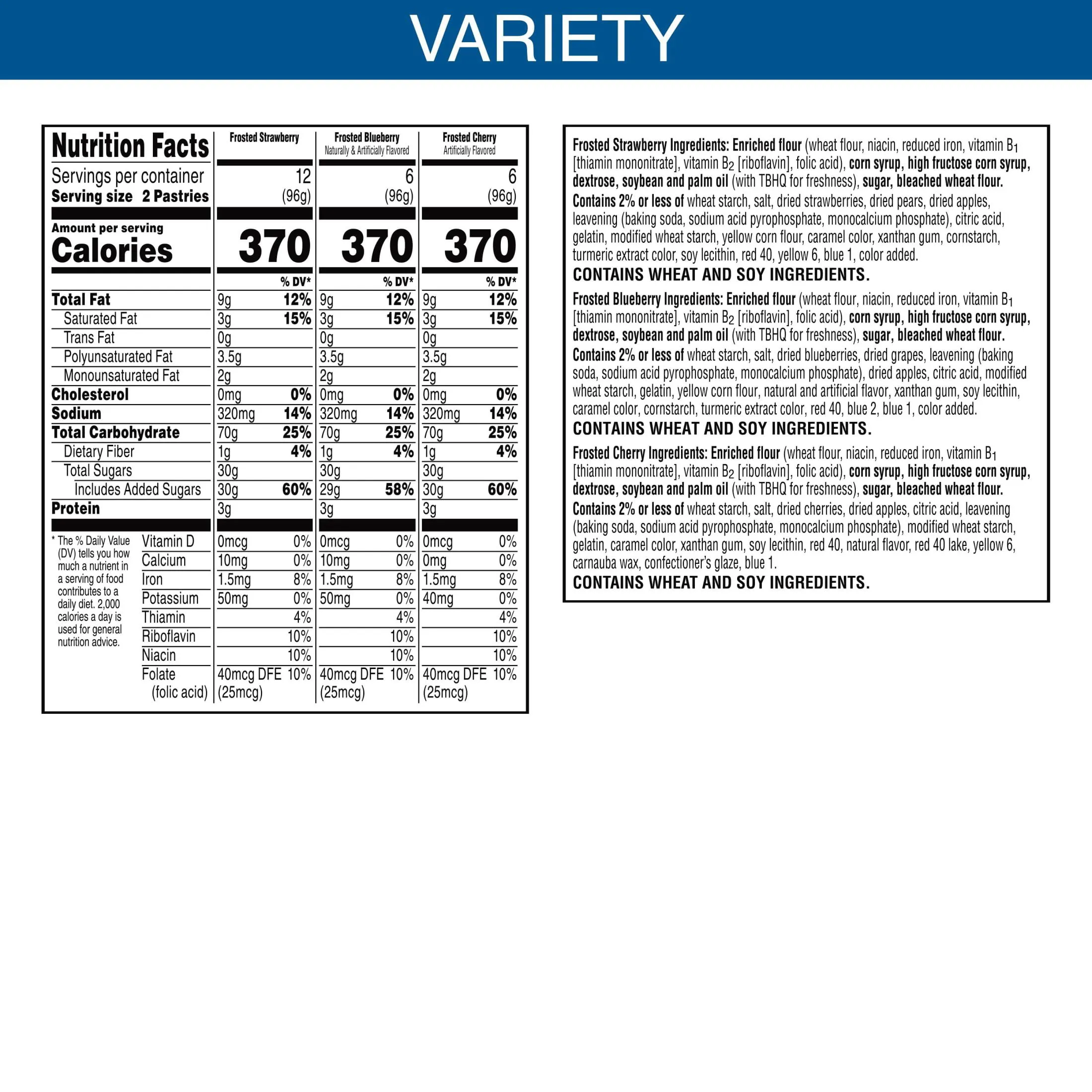 Pop Tarts Variety Pack Breakfast Toaster Pastries, 15.23 lb, 48 Count