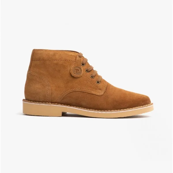 Popps RANGER Mens Desert Boots Cognac