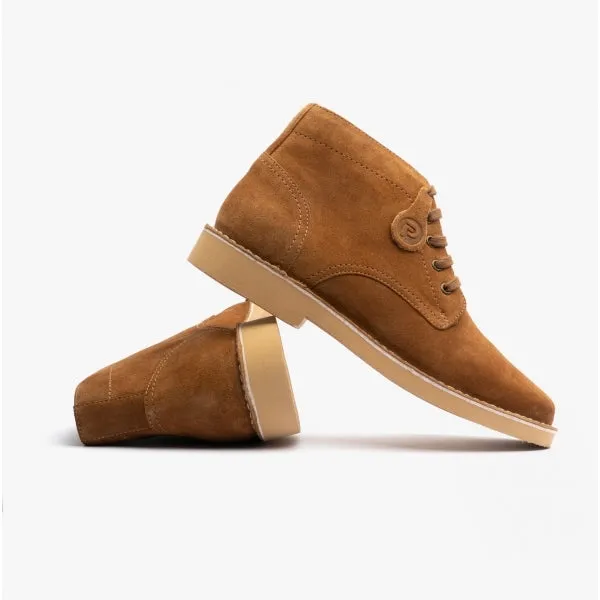Popps RANGER Mens Desert Boots Cognac