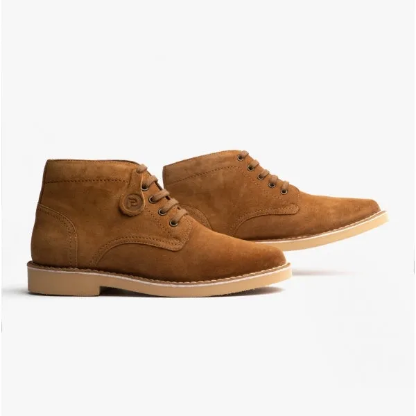 Popps RANGER Mens Desert Boots Cognac