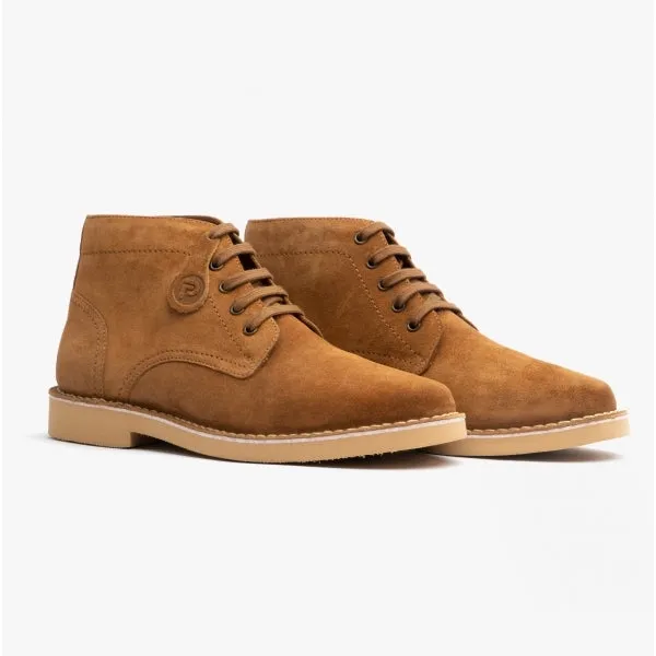 Popps RANGER Mens Desert Boots Cognac