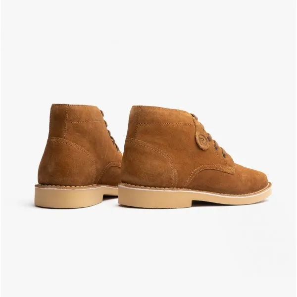 Popps RANGER Mens Desert Boots Cognac