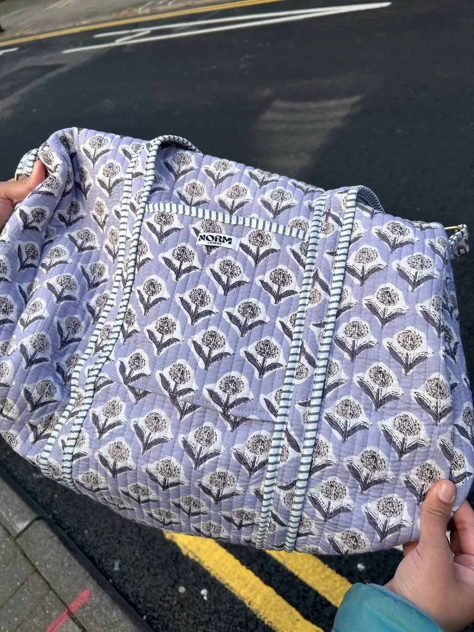 Powder Blue Duffle Bag