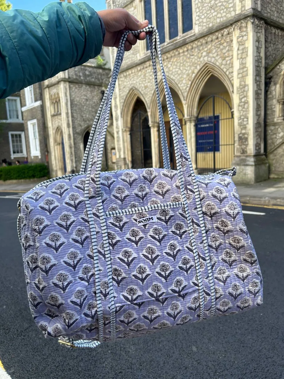 Powder Blue Duffle Bag