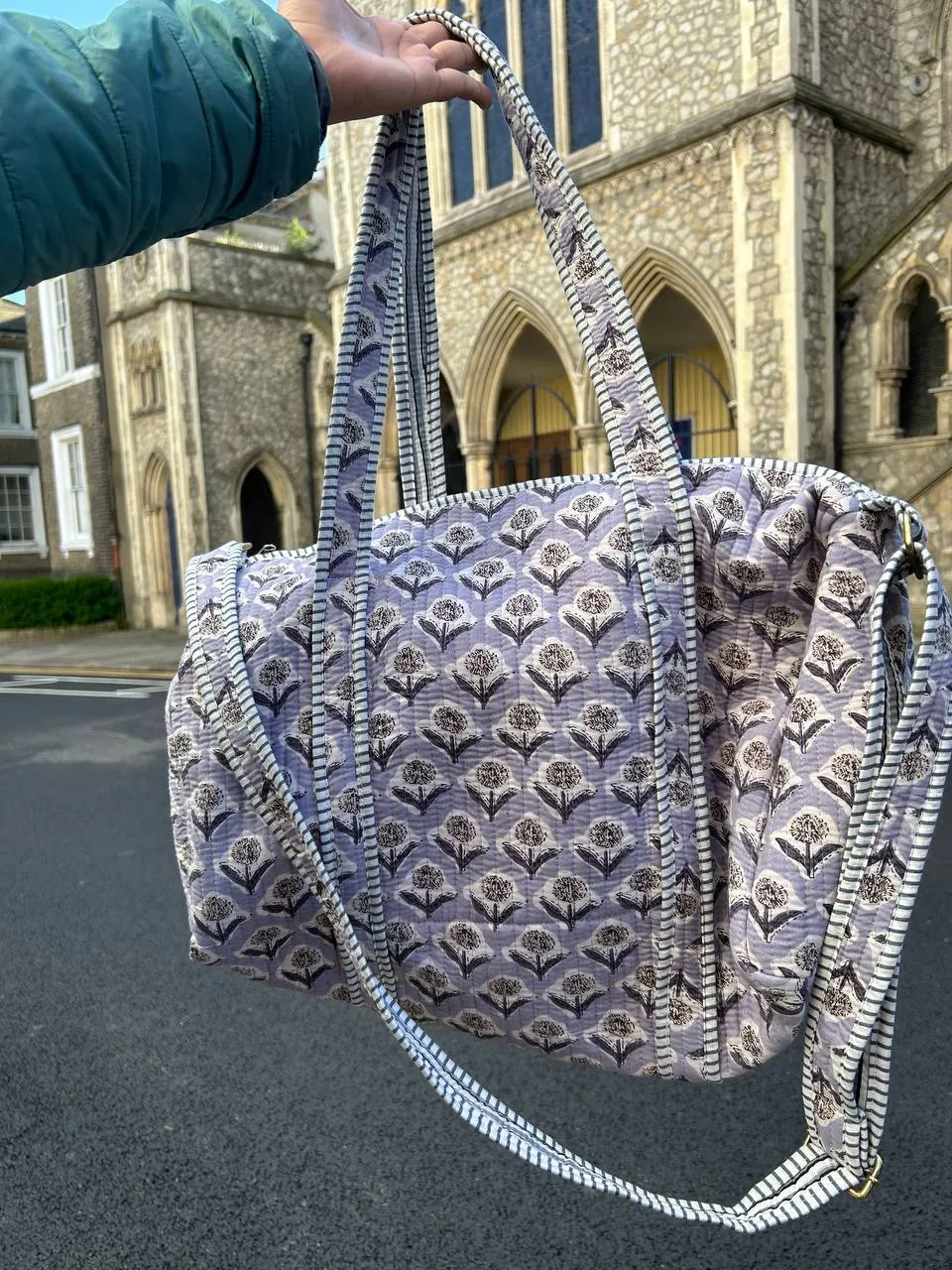 Powder Blue Duffle Bag