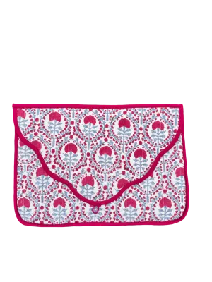 RASPBERRY AND BLUE TRELLIS LAPTOP CASES