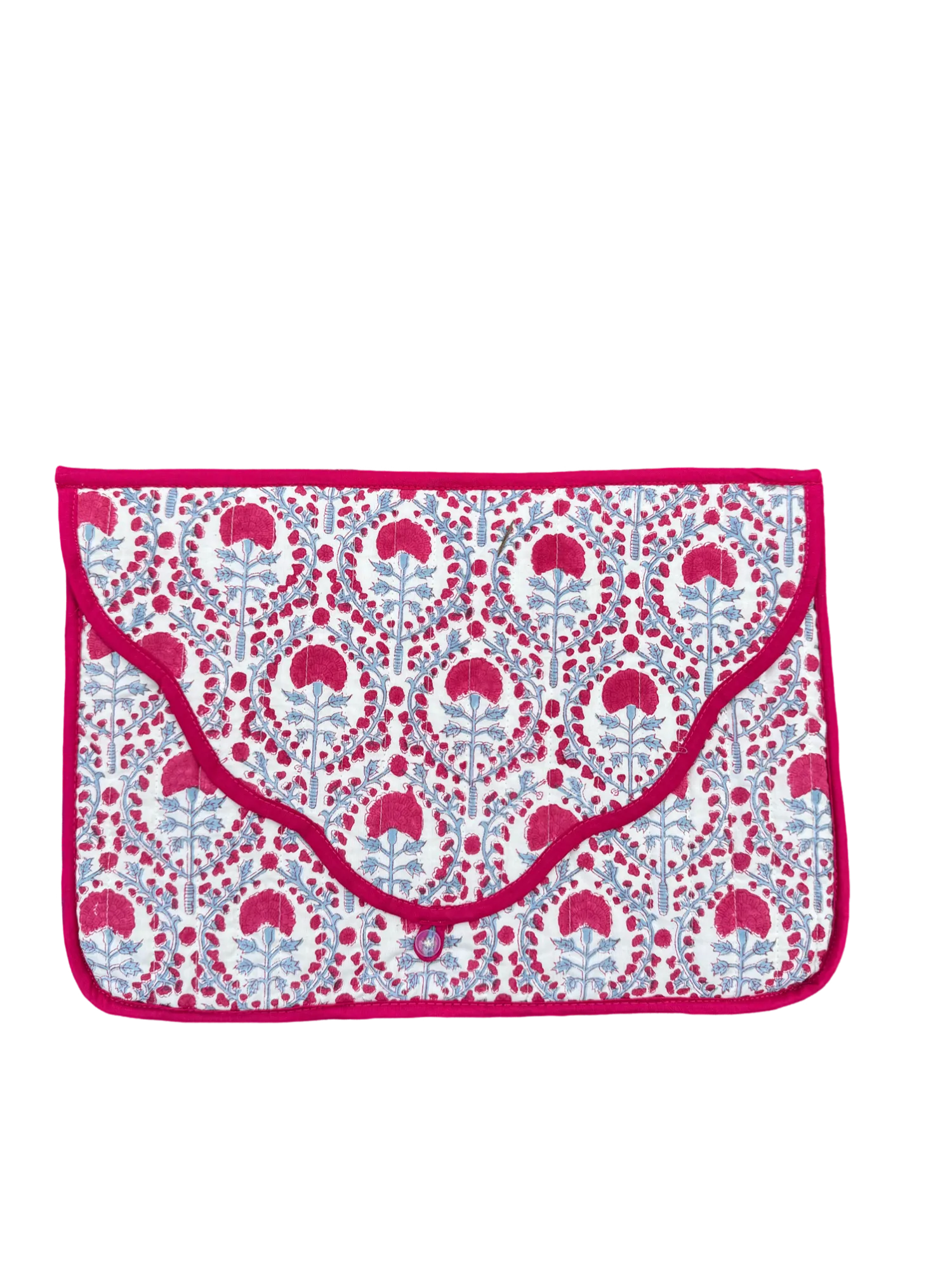 RASPBERRY AND BLUE TRELLIS LAPTOP CASES