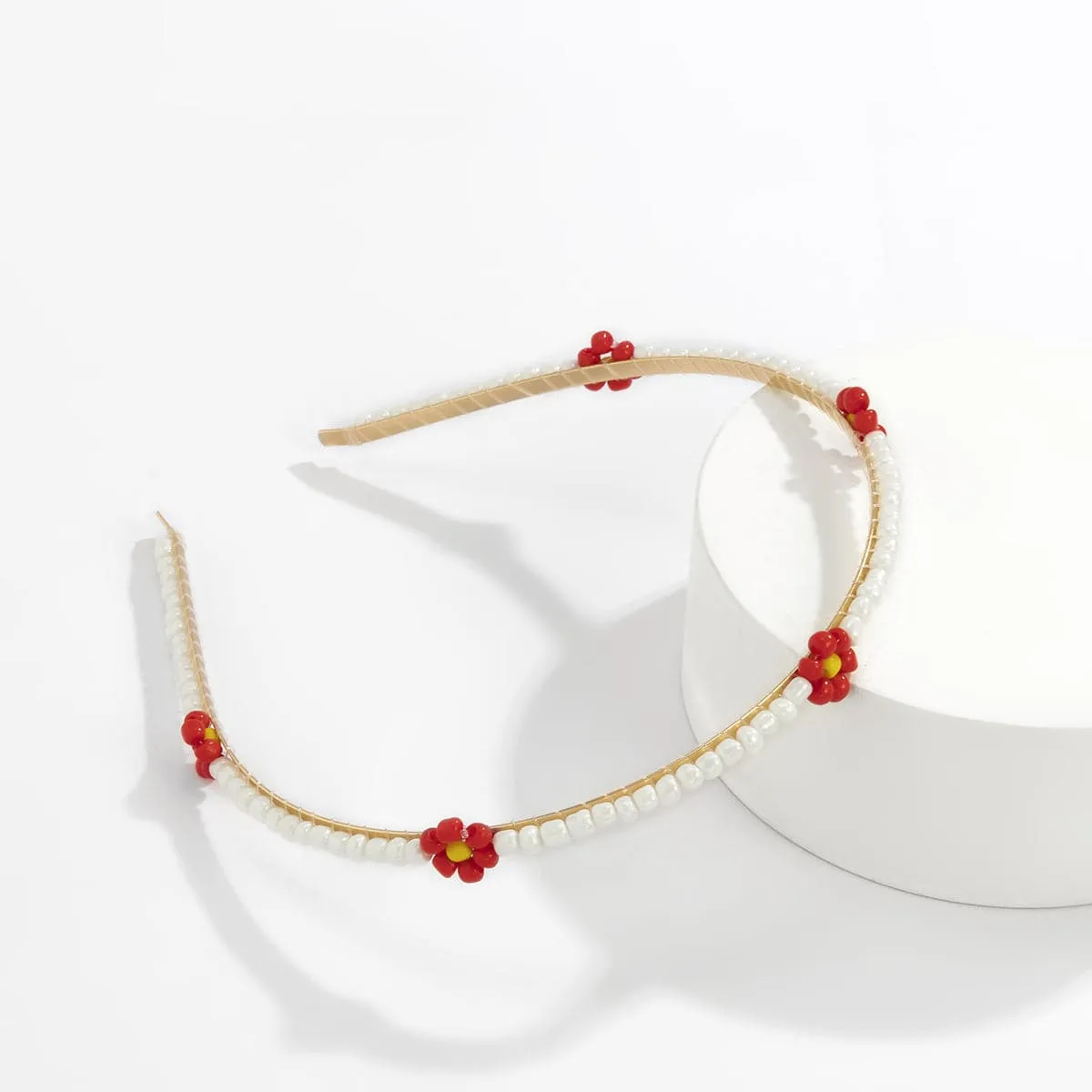 Red Howlite & 18K Gold-Plated Mum Station Headband