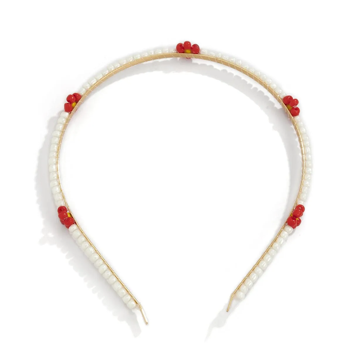 Red Howlite & 18K Gold-Plated Mum Station Headband