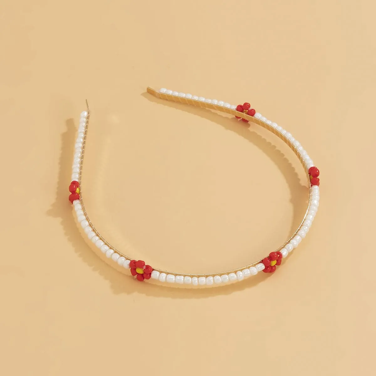 Red Howlite & 18K Gold-Plated Mum Station Headband