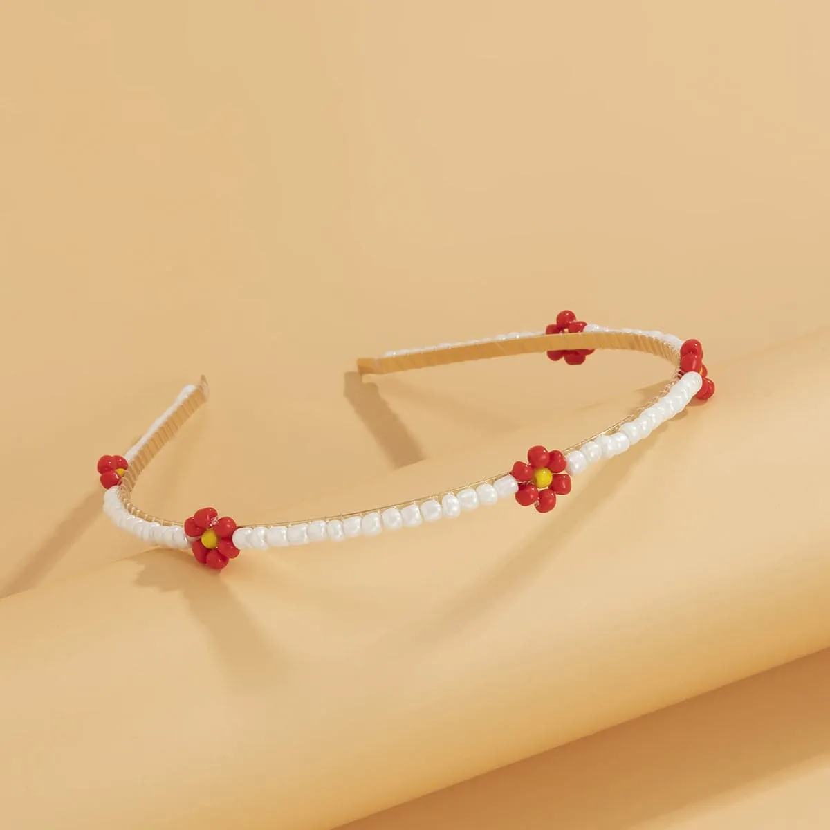 Red Howlite & 18K Gold-Plated Mum Station Headband