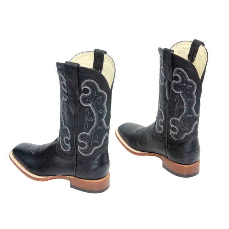 REPARO TX Men’s Liga Black Western Boots Whit Black Top