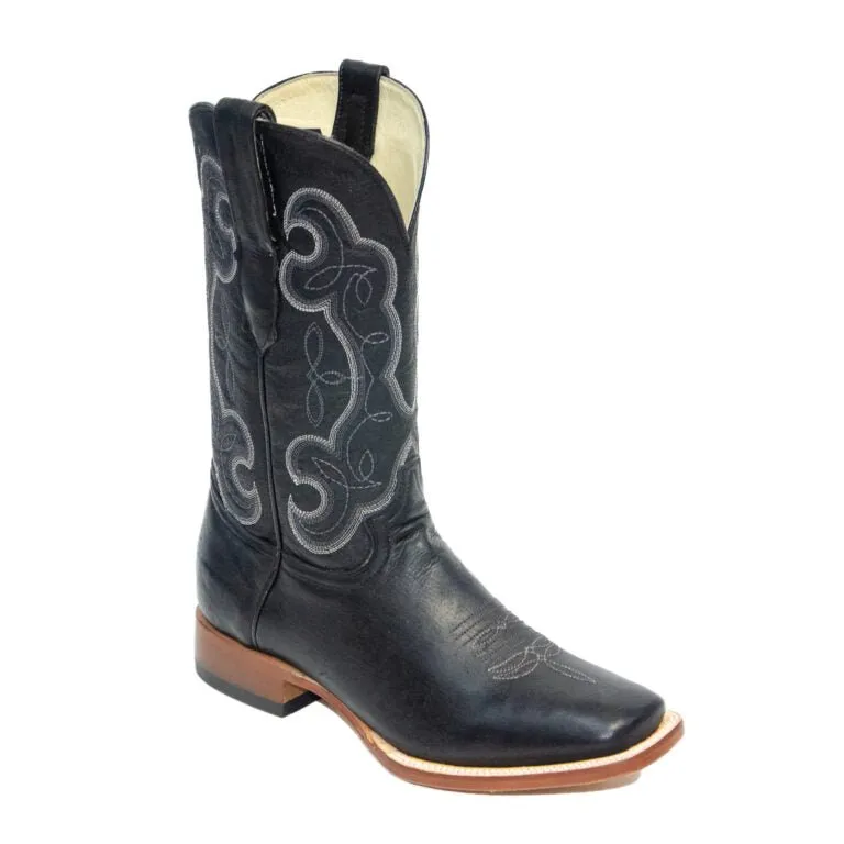REPARO TX Men’s Liga Black Western Boots Whit Black Top