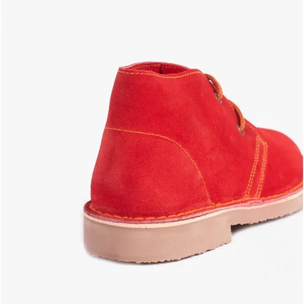 Roamers M467DS Unisex Desert Boots Red