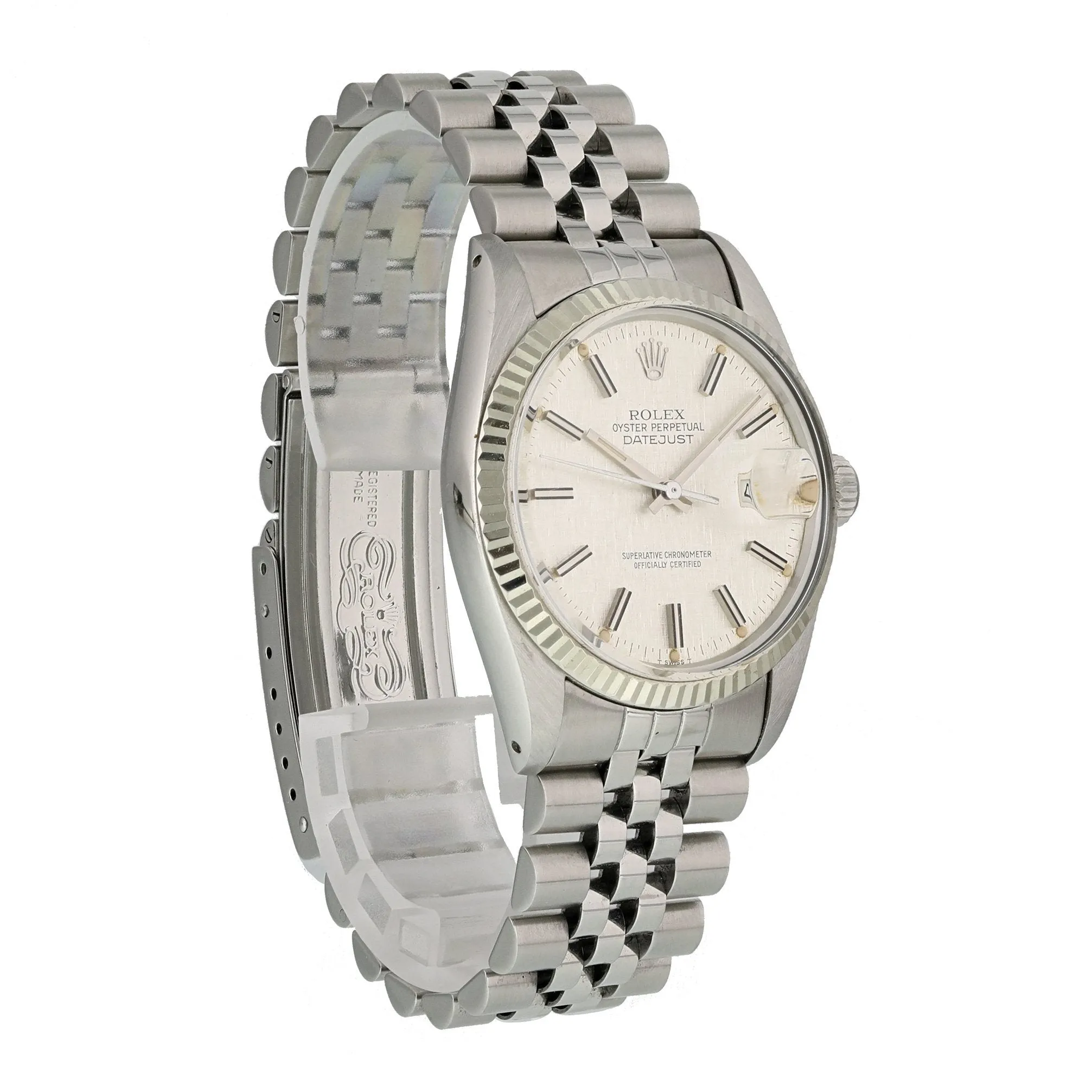 Rolex Datejust 16014 Linen Dial Mens Watch