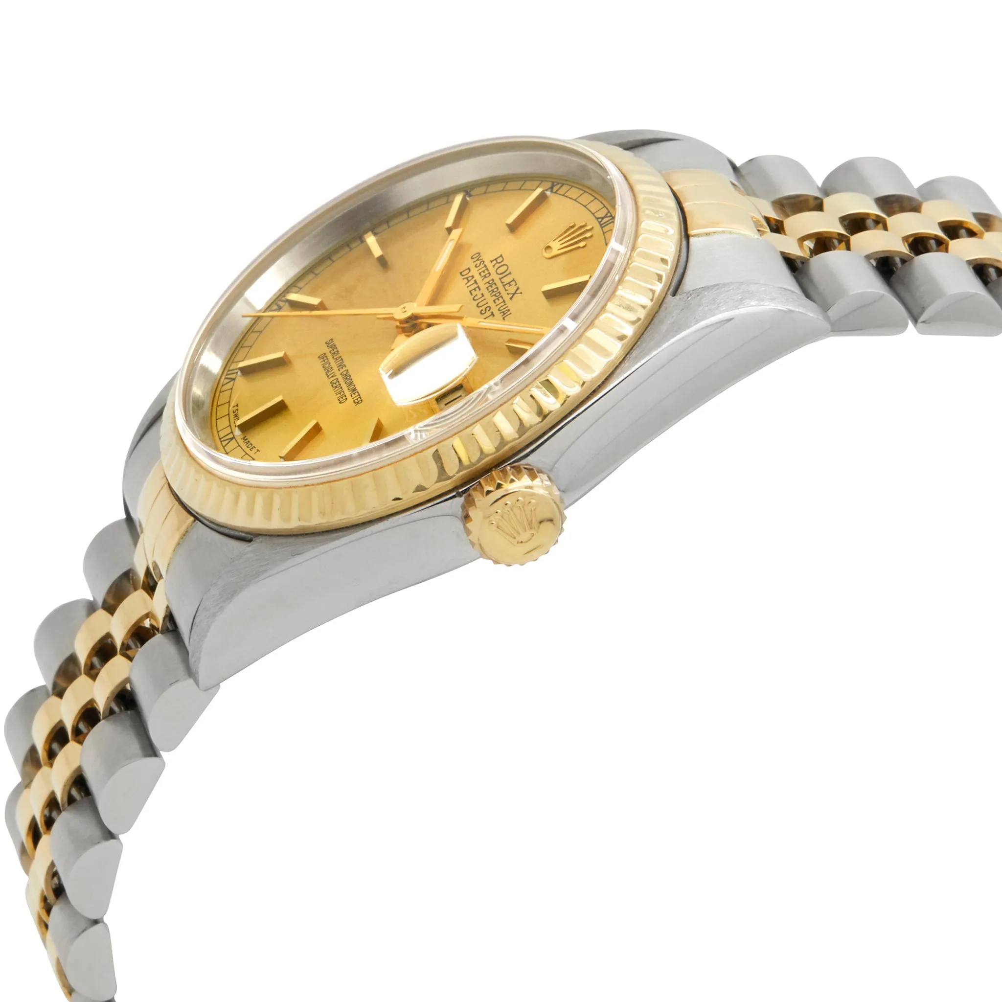 Rolex Datejust 16233 Gold Dial Automatic Watch