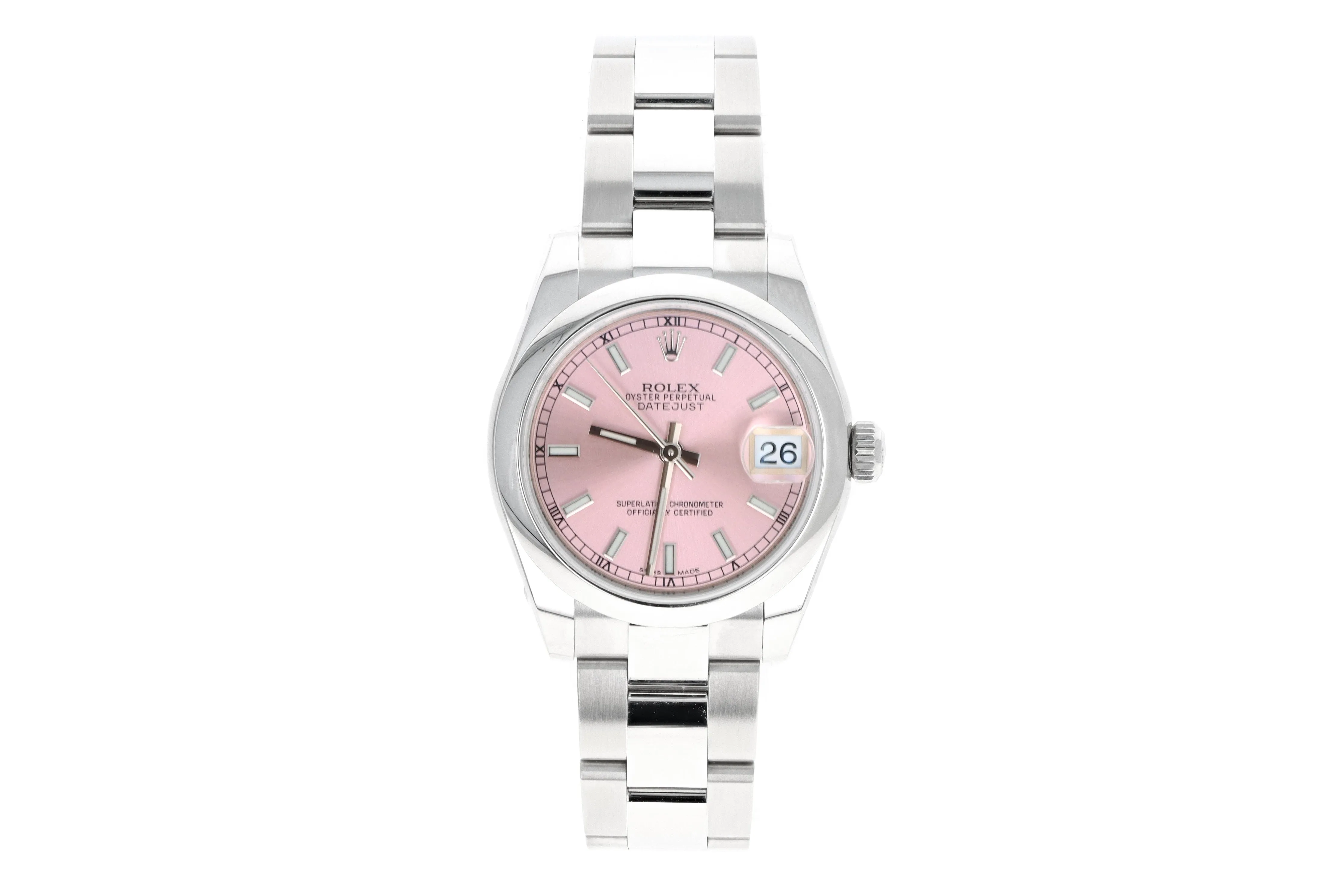 Rolex Datejust 31 Model 178240 Pink Stick Dial